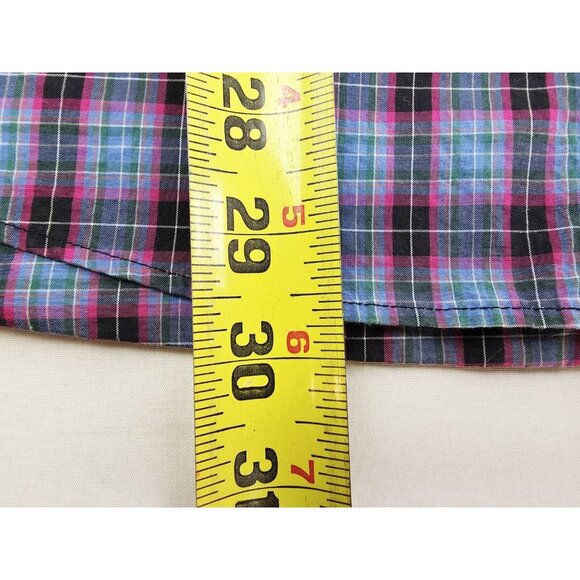 Jack Spade Large Mens Blue Red Black Check Button Down Long Sleeve Cotton Shirt - Picture 6 of 8